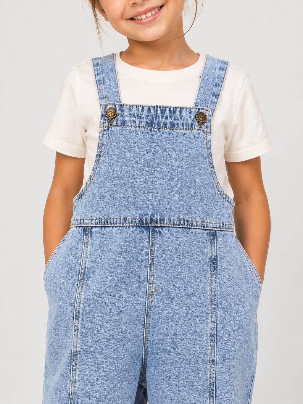 Salopette En Jean Enfants Bleu