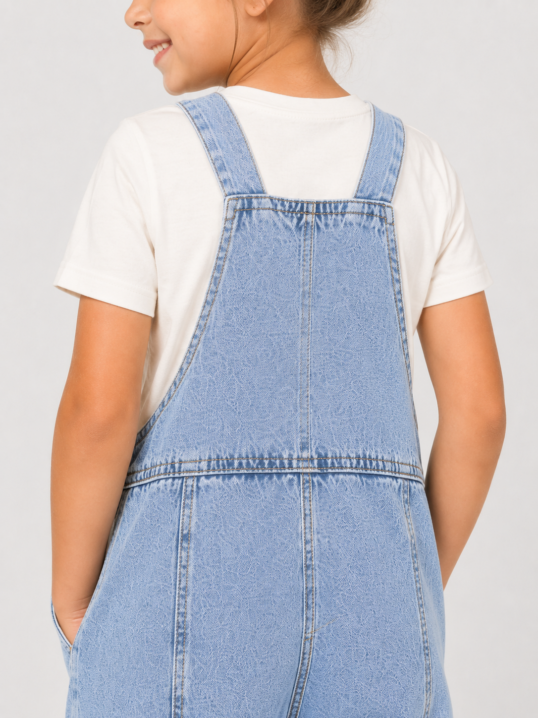 Salopette En Jean Enfants Bleu