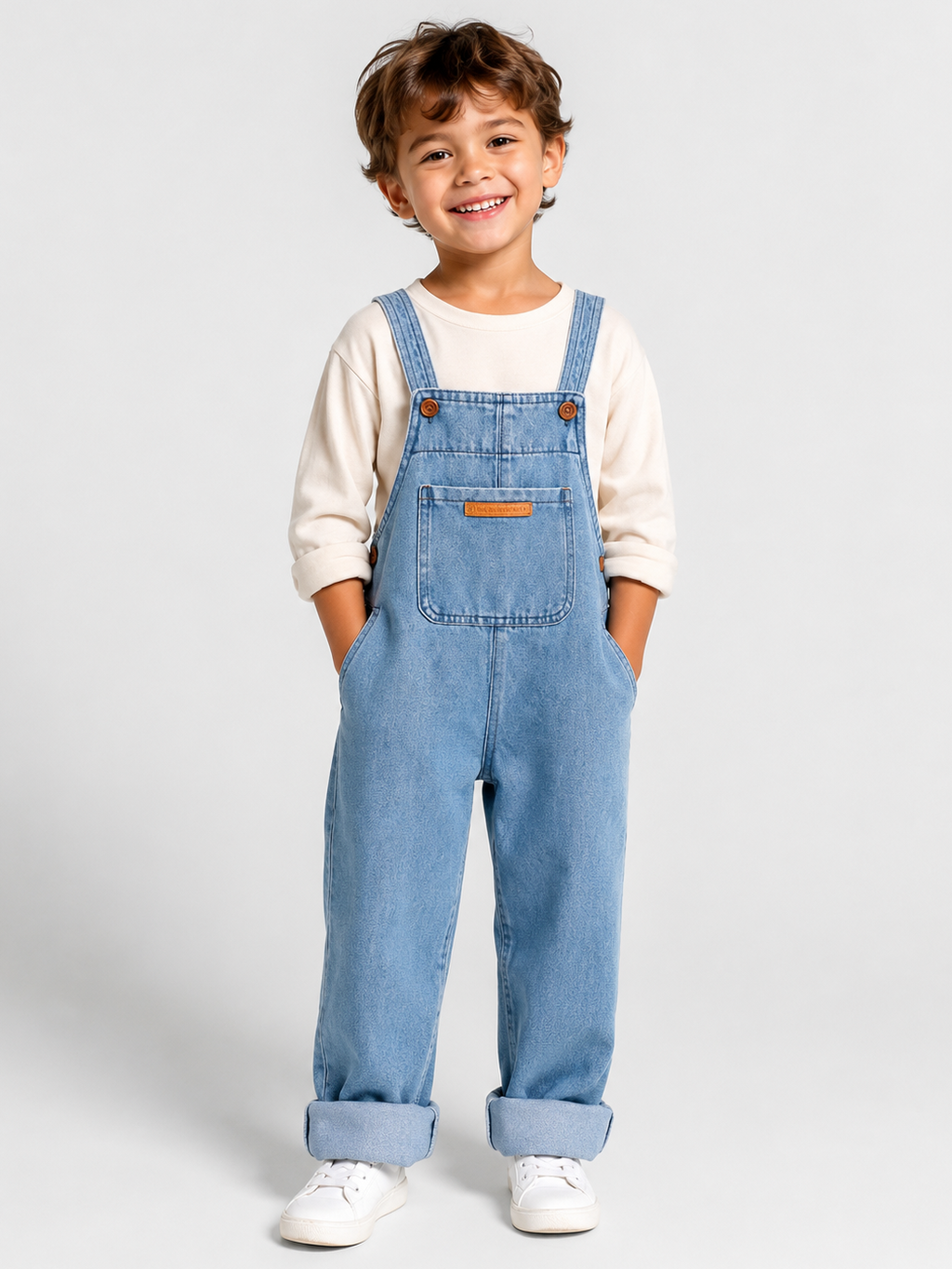 Salopette En Jean Enfants Bleu Clair