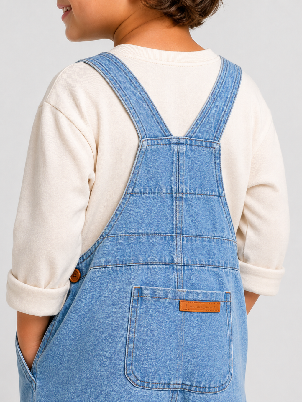 Salopette En Jean Enfants Bleu Clair