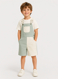 Salopette Short Enfant Vert