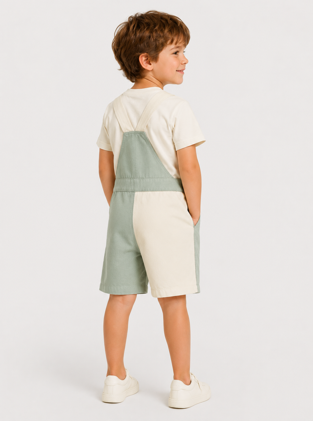 Salopette Short Enfant Vert