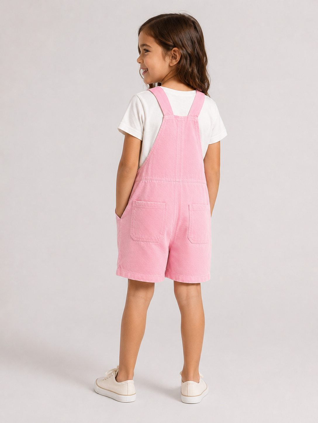 Salopette Short Enfant Rose