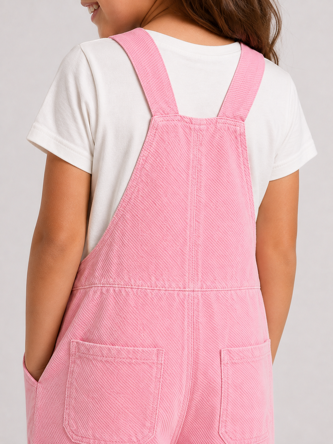 Salopette Short Enfant Rose