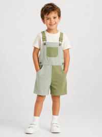 Salopette Short Vert Enfant