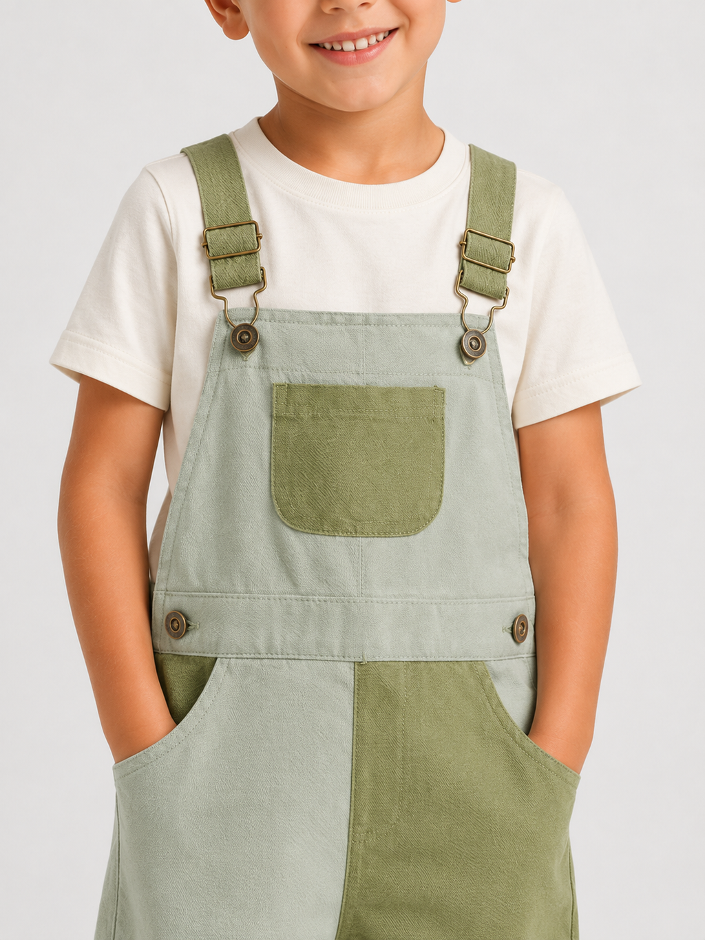 Salopette Short Vert Enfant