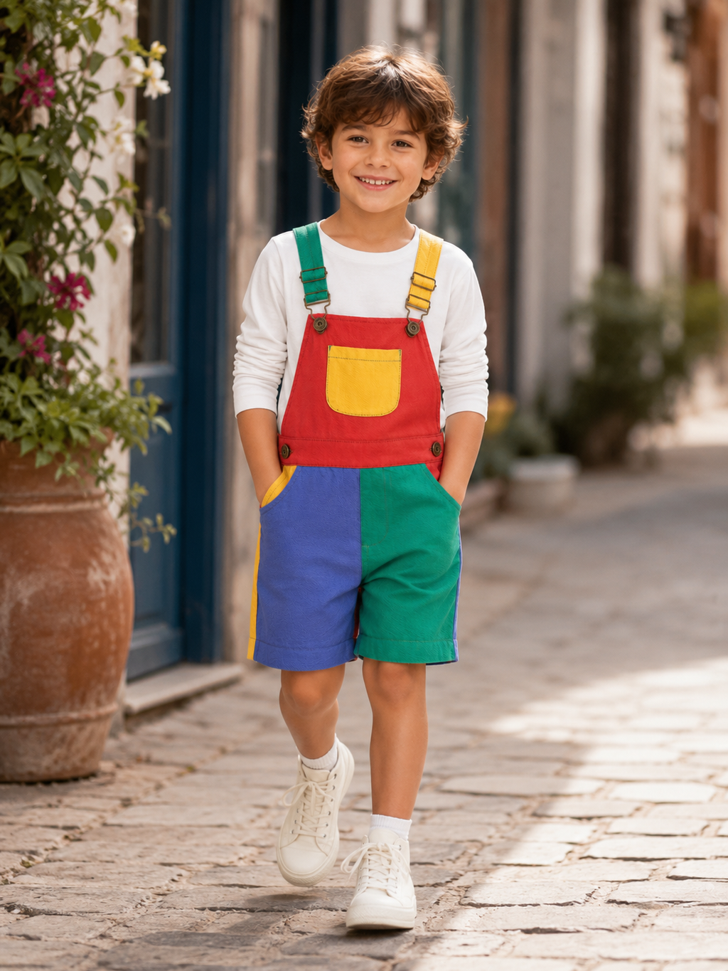 Salopette Short Enfant Multicolore