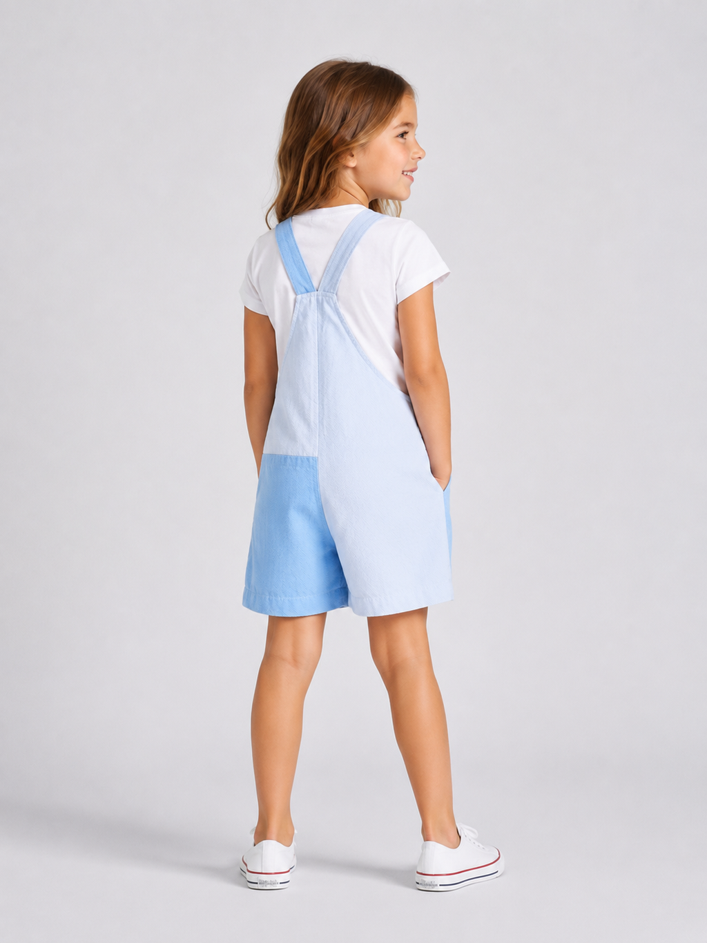 Salopette Short Enfant Bleu