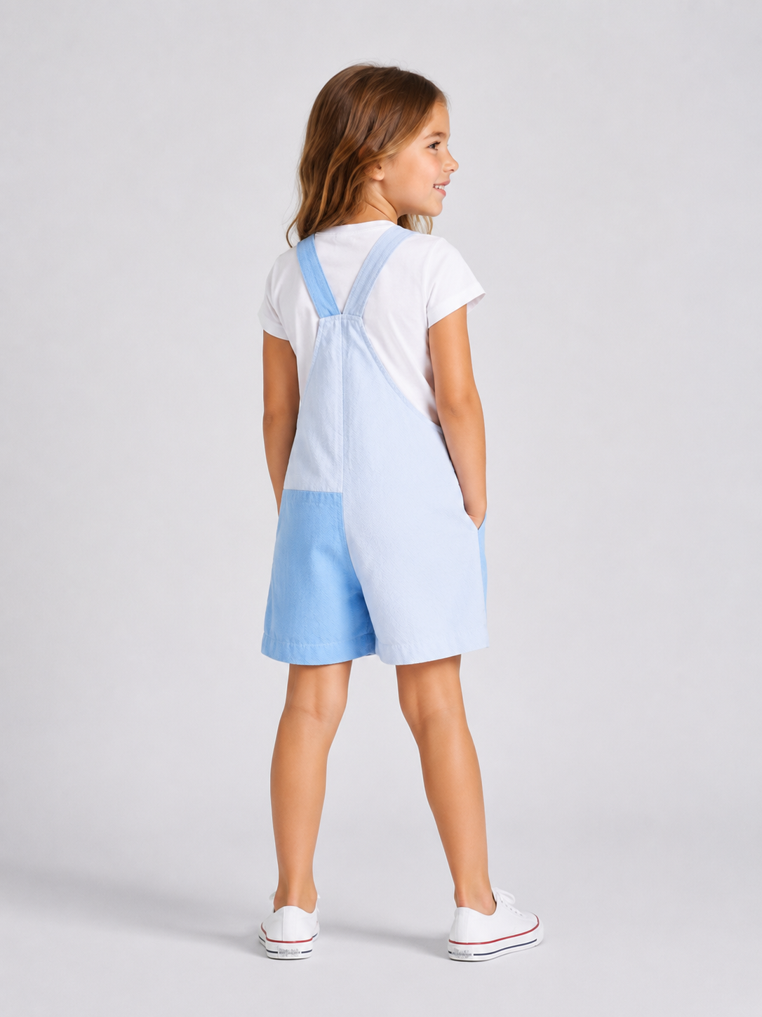 Salopette Short Enfant Bleu