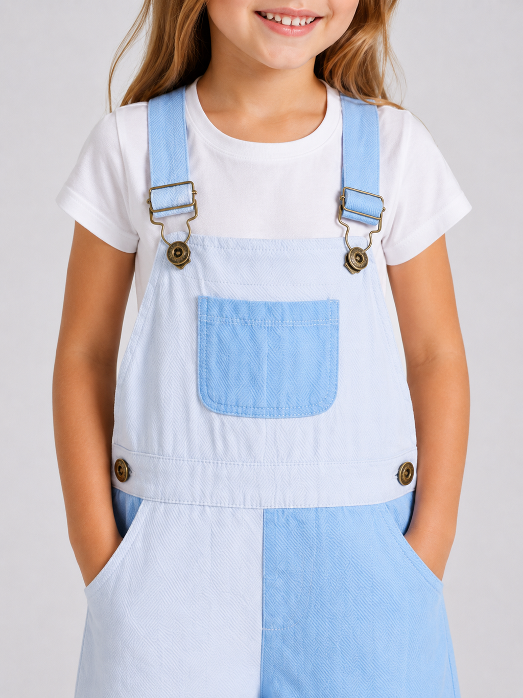 Salopette Short Enfant Bleu