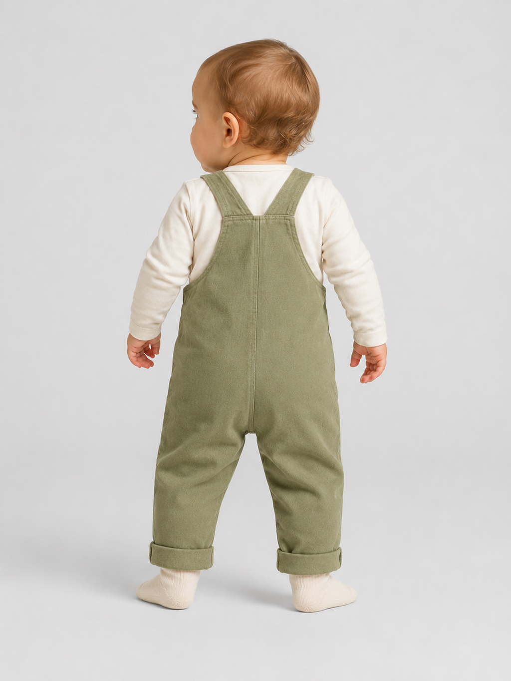 Salopette Bébé Velours Vert