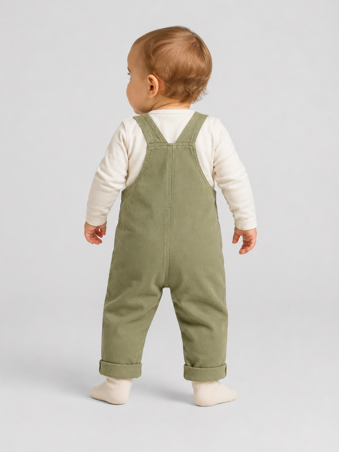 Salopette Bébé Velours Vert