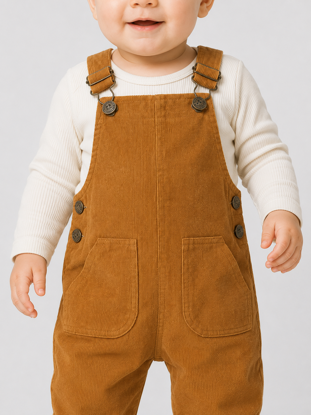 Salopette Bébé Velours Camel