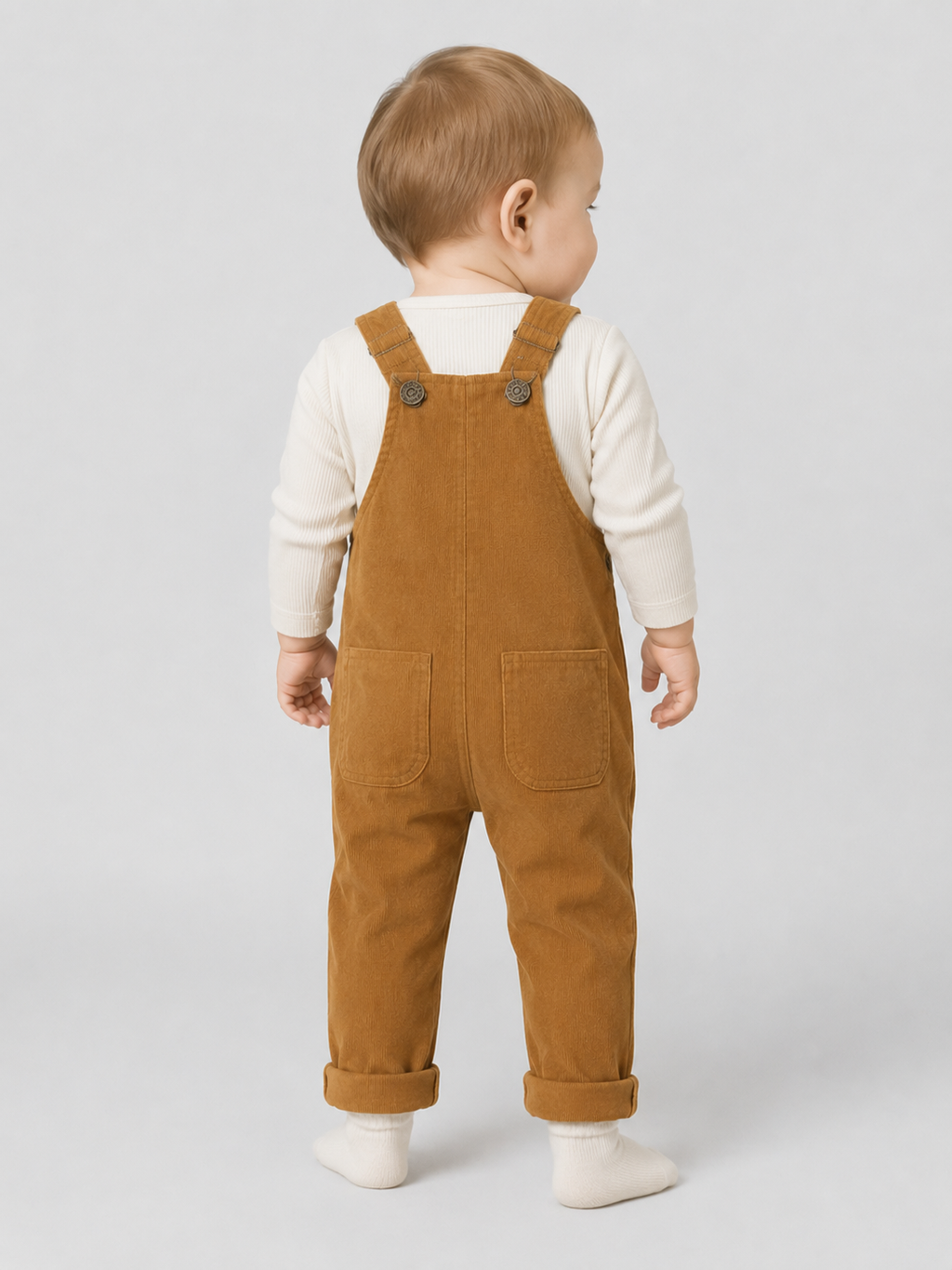 Salopette Bébé Velours Camel