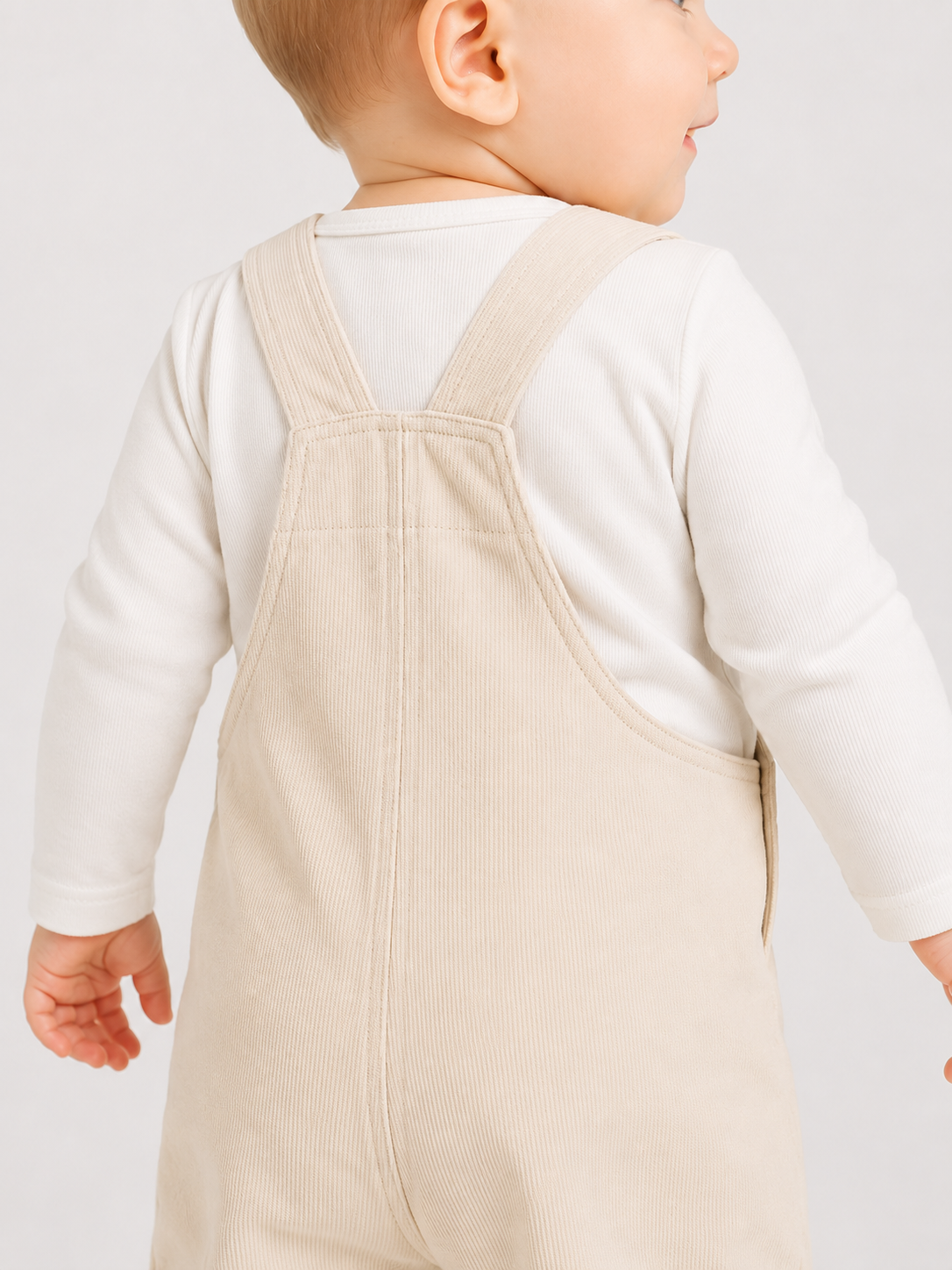 Salopette Bébé Velours Beige