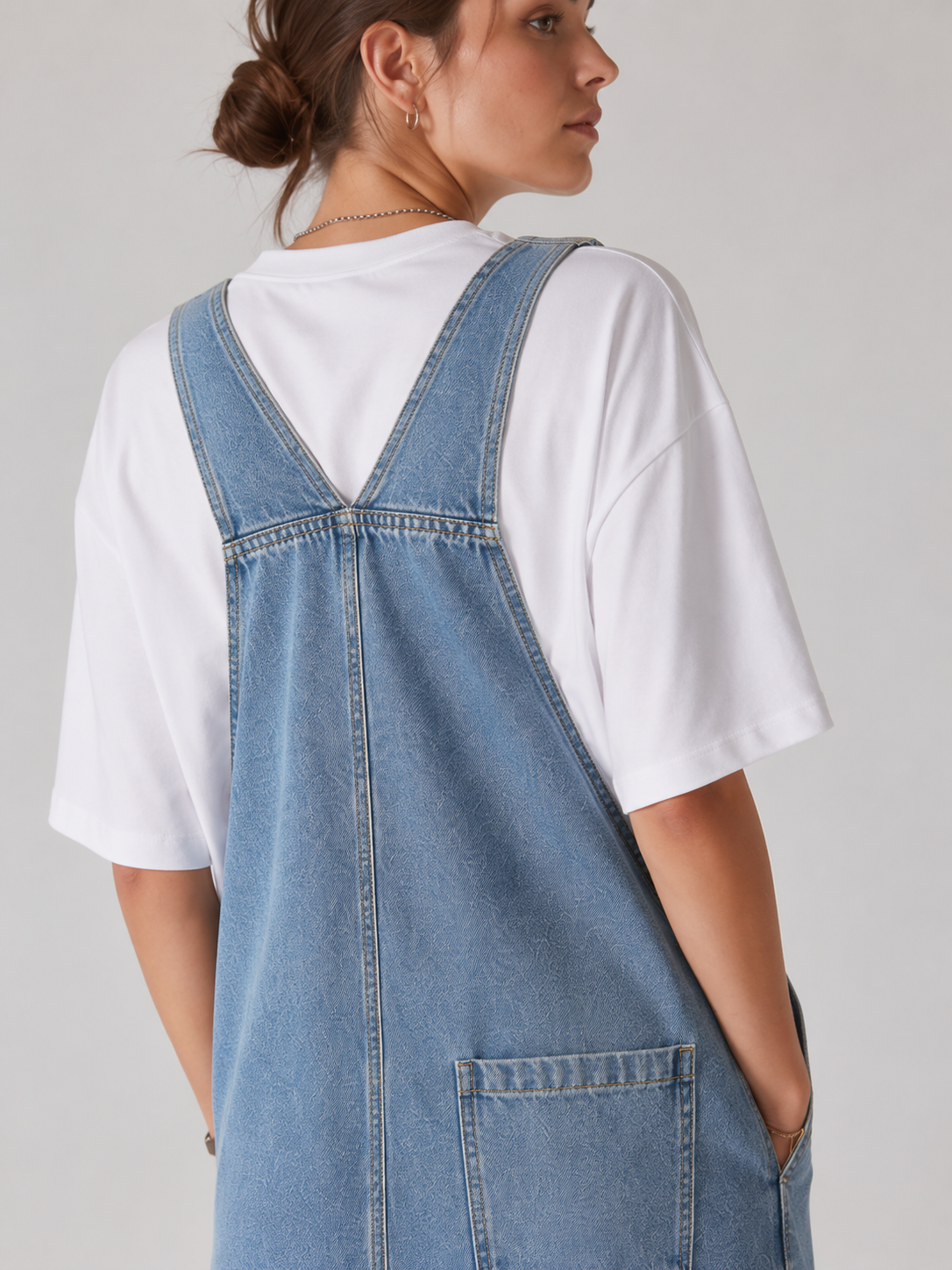 Robe Salopette Jeans Femme