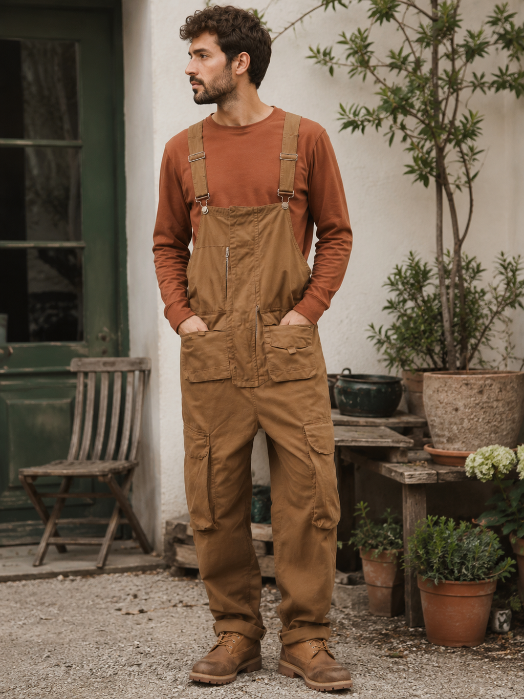 Salopette Marron De travail Pour Homme