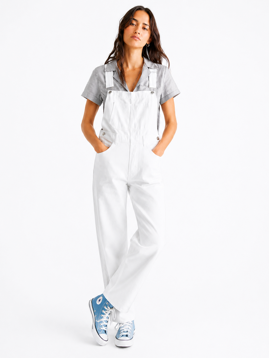 Salopette Jean Classique Blanc
