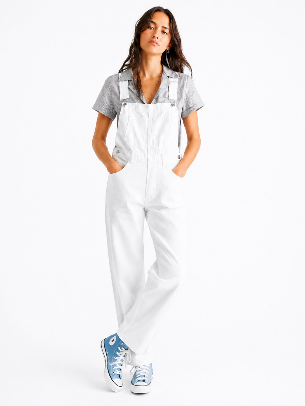 Salopette Jean Classique Blanc